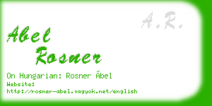 abel rosner business card